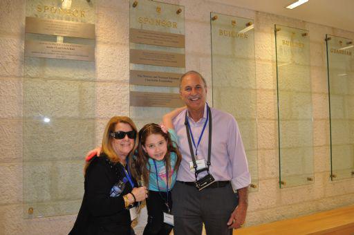 Yad Vashem Sponsors Roy and Brenda Tanzman toured Yad Vashem with their granddaughter Isabel and a delegation of New Jersey lay leaders and legislators